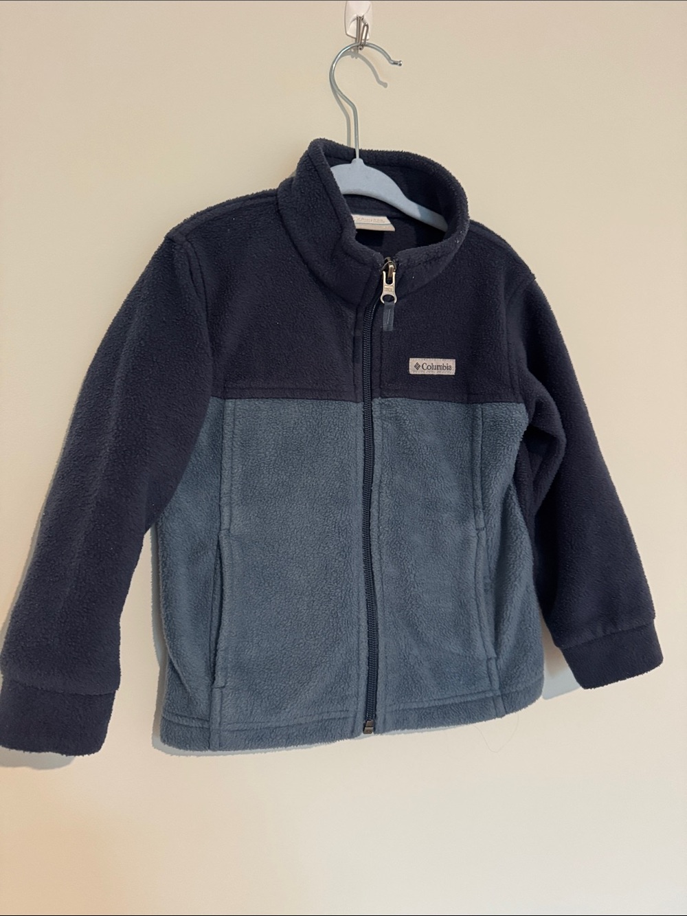 Columbia Kids Two-Tone Navy & Slate Full-Zip Fleece Jacket 3T